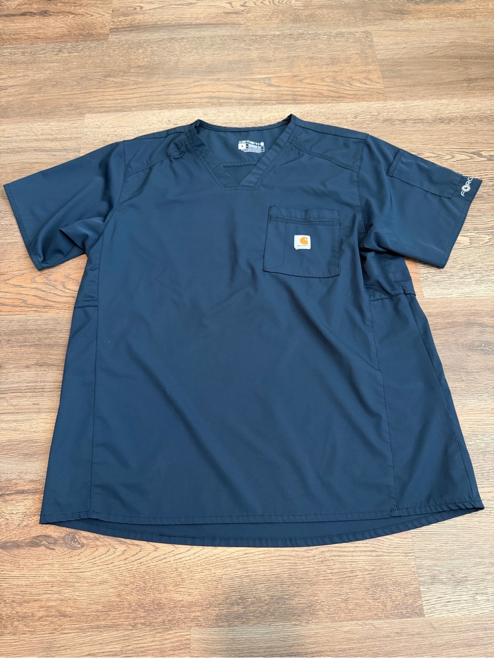 Carhartt Force Scrub Top & Pants Matching Set Navy Blue Medical Workwear Medium - Picture 2 of 12